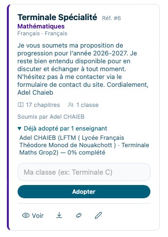 Carte d'un modèle dans la bibliothèque partagée